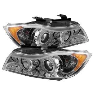 BMW E90 3 Series 06 08 4Dr Halo CCFL Amber Projector Headlights Clear 