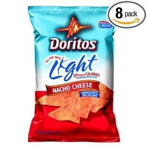 Doritos Light Nacho Cheese Tortilla Chips, 4.8125 Ounce Bags (Pack of 