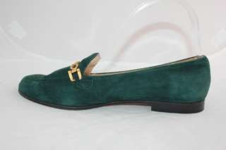 BALLY Women Green LOAFERS $375 Flat Shoes Sz 8.5  