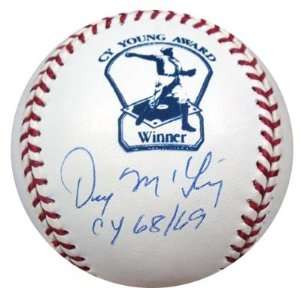  Signed Denny McLain Ball   CY Young CY 68 69 PSA DNA 