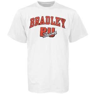   Bradley Braves White Youth Bare Essentials T shirt