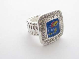 Kansas Jayhawks Stretch Ring Jewelry KU  