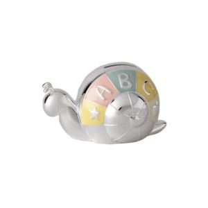 TOWLE LIL SNAIL SILVER PLATED BABY COIN BANK  
