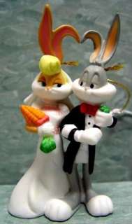 GOEBEL WB Bugs Bunny Lola Bunny XMAS Ornament or Wedding Cake Topper 