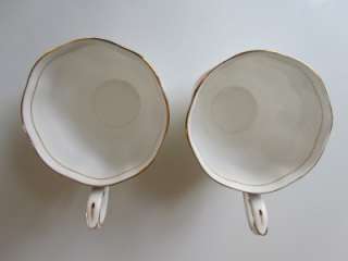 2X LARGE Royal Albert Heirloom Bone China Tea / Coffee Cups & Saucers 