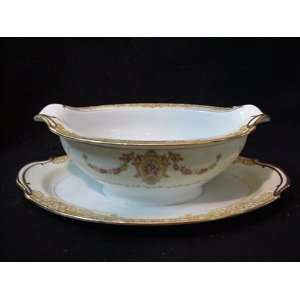  NORITAKE GRAVY CAMILLIA (#3950) ATTACHED UNDERPLATE 