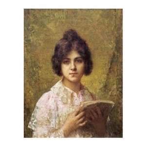  Alexei Harlamoff   Young Woman Holding A Book Giclee
