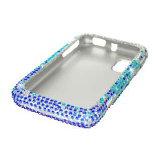For ZTE Warp FULL DIAMOND Snap on Protector Cover Case Waterfall Blue 