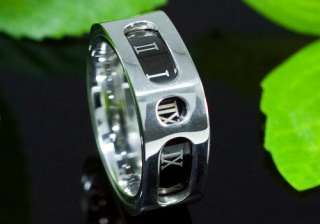 Gothic R&B Roman Number Stainless Steel Spin Ring R109  