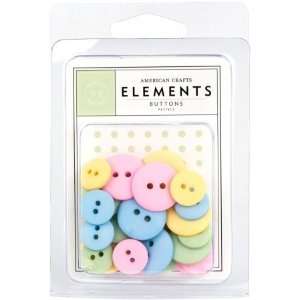   American Crafts BTN 85436 Elements Buttons 2   Pack of 4 Toys & Games