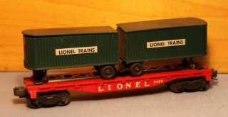 Lionel 3460 Flatcar With Lionel Lines Vans  