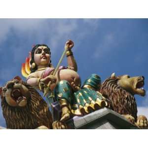  Figures of Deities Decorate the Roof of Sri 