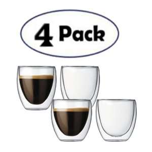  Bodum Pavina 4557 10US 2 Ounce Double Wall Thermo Glasses 