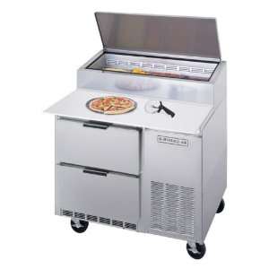  One section Counter Pizza Top Refrigerated W/ 2 Drawers 