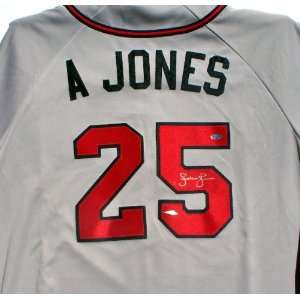  ANDRUW JONES Autographed Braves Jersey w/COA Sports 