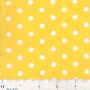  45 Wide Pimatex Cotton Polka Dots Yellow Fabric By The 