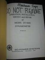 DT 1000 Dyno Dynamometer Go Power Manuals RIC C 11 1  