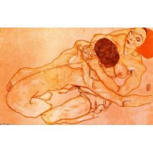     Egon Schiele   24 x 16 inches   Two Girls (Lovers)