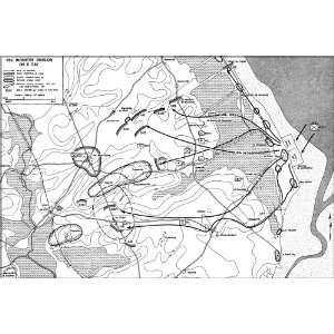  D Day 4th Infantry Division Map   24x36 Poster 