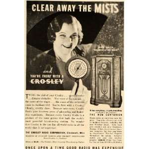   Ad Crosley Radio Centurion Price Kate Smith Singer   Original Print Ad