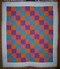 Finished Multicolored Quilt, 34 in. X 42 in., EXC.  