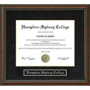  Hampden Sydney College (H SC) Diploma Frame Sports 