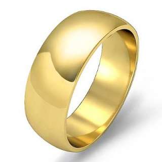 4g 10z Men Wedding Band Dome Ring 7mm 14k Yellow Gold  