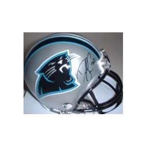  DeShaun Foster autographed Football Mini Helmet (Carolina 