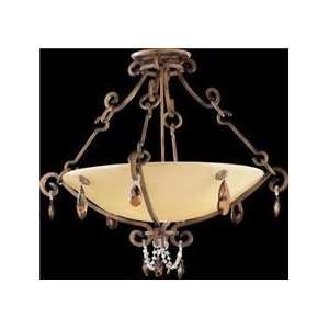  Silver Leaf La Jolla Alabaster 30 Semi Flush 3lt