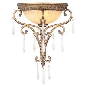   Gold Leaf La Bella 1 Light 100W Wallchiere Wall Sconce with Medium Bu