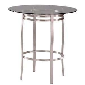  Trica Porto Counter Height Table with Glass Top, 36 1/8 