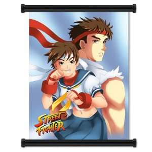Street Fighter Ryu & Sakura Fabric Cloth Wall Scroll Poster (16 x 21 
