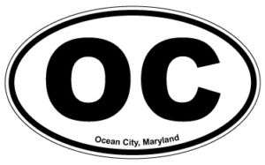 x3 Oval Decal  Beach  OC   Ocean City, MD  