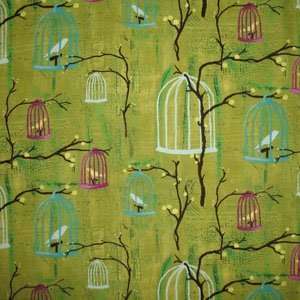  Hanging Cages in Green Fabric One Yard (0.9m) DC3726 Lime 