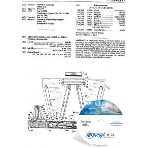   NEW Patent CD for APPARATUS FOR BALING LOOSE MATERIAL 