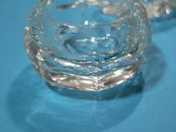 SET OF 5 VINTAGE CUT GLASS SALT DIPS VERY NICE   ELEGANT ESTATE FIND 