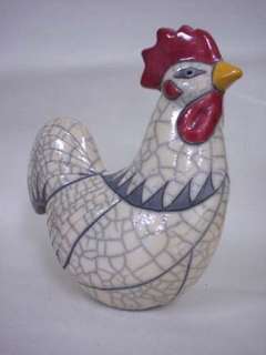 Raku Pottery   Rooster Handmade South Africa  
