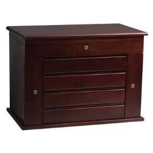  Jewelkeepers Aria Mahogany Jewelry Chest with Initials 
