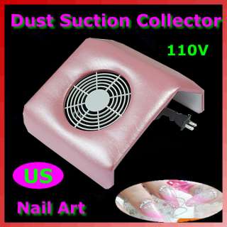 110V Nail Art Dust Suction Collector Manicure Filing Acrylic UV Gel 