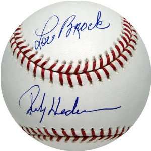   Henderson Autographed MLB Baseball 