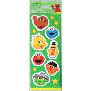 Sesame Street Stickers 3 Sheets of 12 stickers each 