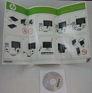 HP w2207 Guide + CD ROM Only AS IS 0883585267545  