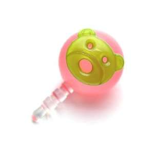  [Aznavour] Bear Ball Ear Cap for iPhone & Galaxy / Pink 