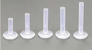 14g BioPlastic Flexible Threadless Labret 1/4   1/2  