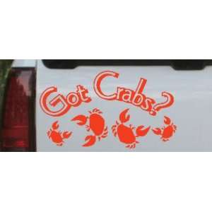 Red 18in X 10.2in    Got Crabs Funny Car Window Wall Laptop Decal 