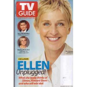 TV GUIDE MAgazine (3 8 10) Featuring ELLEN Unplugged 