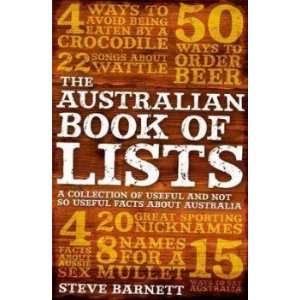  The Australian Book of Lists Barnett Steve Books