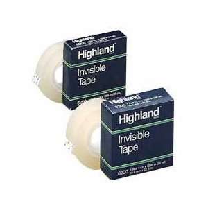 3M Commercial Office Supply Div. Products   Highland Invisible Tape, 3 