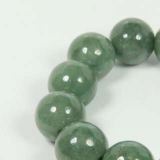 Certified Large Round 15mm Beads 7 Green Bracelet 100% A Untreated 