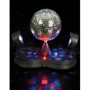  Double Projection 5 Mirror Ball Disco Light Lamp Set 